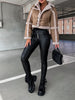 Marcelline™ – Elegante Lederjacke mit Plüschbesatz