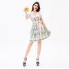 Grünes Oktoberfest Dirndl mit Bluse und Spitzen-Schürze