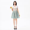 Grünes Oktoberfest Dirndl mit Bluse und Spitzen-Schürze