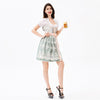 Grünes Oktoberfest Dirndl mit Bluse und Spitzen-Schürze