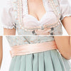 Grünes Oktoberfest Dirndl mit Bluse und Spitzen-Schürze