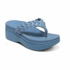 Sofi | Flip-Flops mit Keilabsatz und geflochtenem Riemen