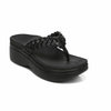 Sofi | Flip-Flops mit Keilabsatz und geflochtenem Riemen