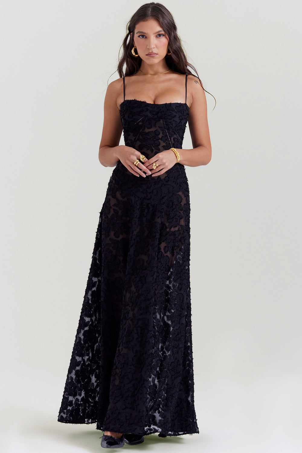 Sadie | Langes ärmelloses Kleid mit klassischem Design