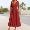 Monica | Wickelkleid mit kurzen Ärmeln