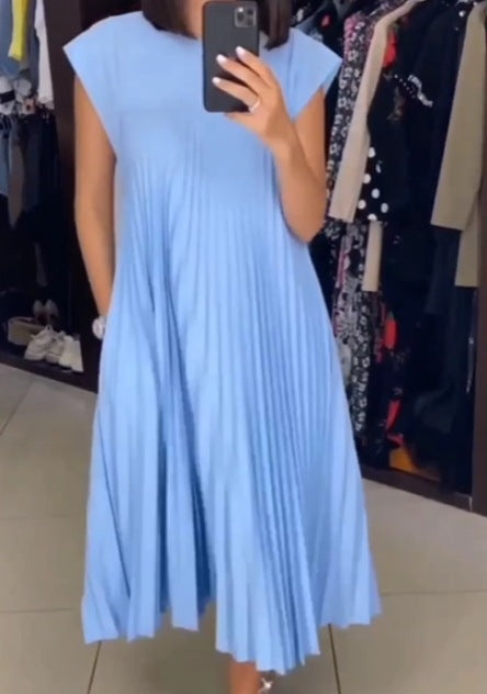 Moira | Ärmelloses Elegantes Plissee-Kleid