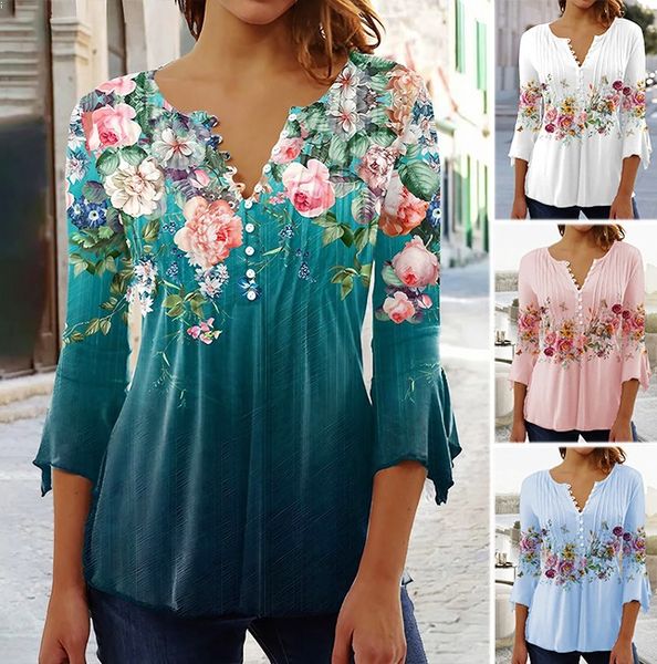 Tilly | modisches V-Ausschnitt-Shirt mit einzigartigem Print