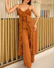 Lexi | Modisches gerafftes Kleid und Spaghettiträgerhose Set