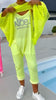 Daniela | lässiger Freizeit-Jumpsuit für Damen mit Smock und Buchstabendruck