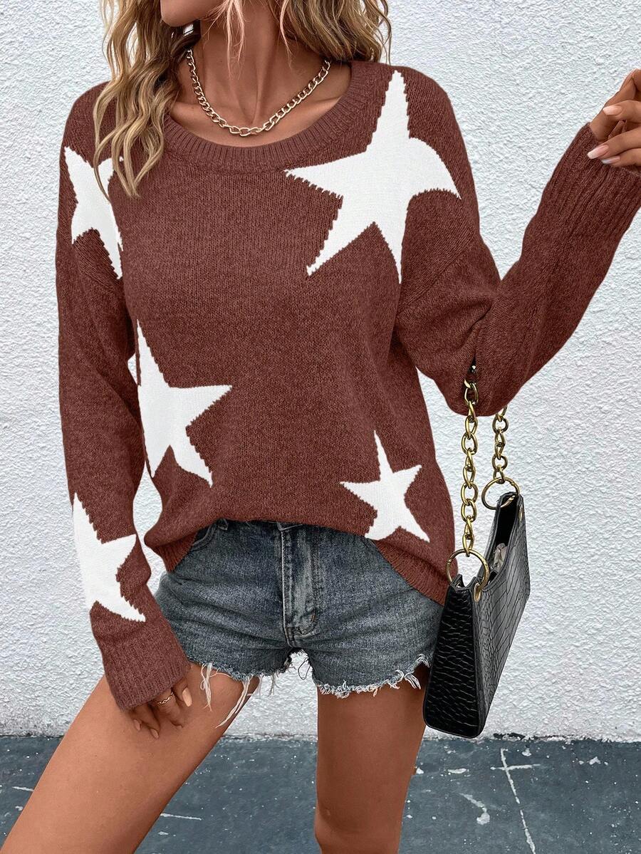 Haira | Oversized-Pullover im europäischen Stil