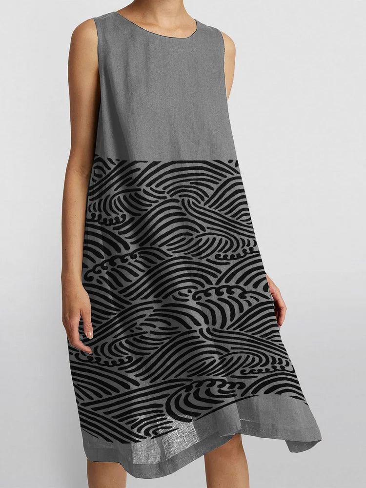 Vell | Shiftkleid mit Wellenmuster