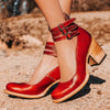 Eva™ | Luxus Komfort Stiefelette - Rot / 36