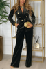 Fernanda | Samtanzug für Damen, mit Knöpfen & elegant