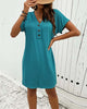 Arielle™ | Kleid mit V-Ausschnitt und Knopfverschluss