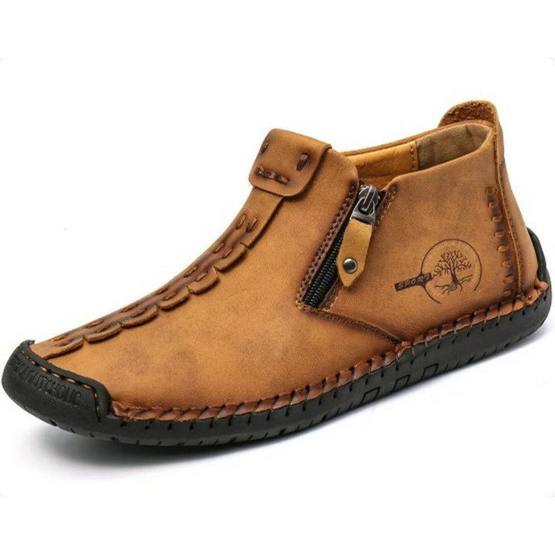 Ruflo | Herrenschuhe aus Leder mit Reißverschluss und Nähten