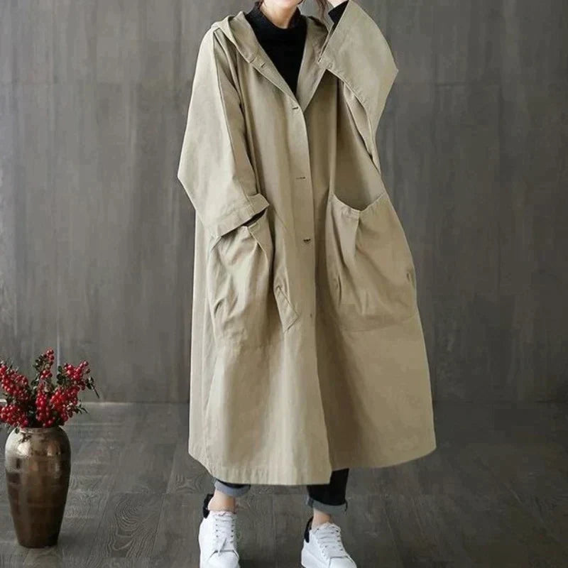 THALIA | ÜBERGRÖSSER TRENCHCOAT - Khaki / Einheitsgröße