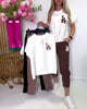 Pearl | stylisches Set mit Buchstaben-Skinny-Hose