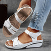Venusa | Modische Keilsandalen aus Leder mit Halt