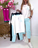 Pearl | stylisches Set mit Buchstaben-Skinny-Hose