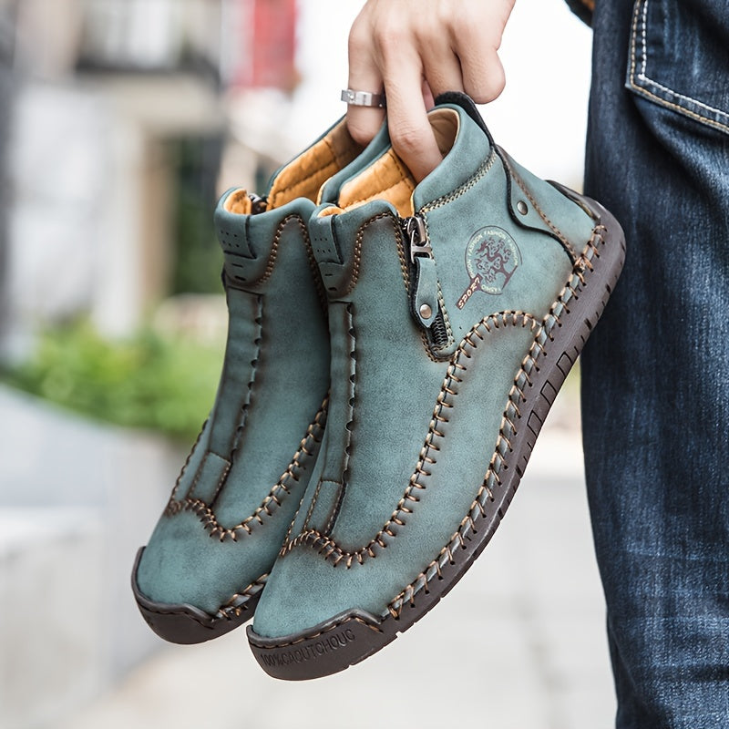 Ruflo | Herrenschuhe aus Leder mit Reißverschluss und Nähten