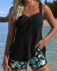 Yasmin | modischer zweiteiliger Strand-Tankini mit Streifen