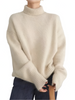 Vivien | Klassischer Rollkragenpullover - Sweater - Beige / S