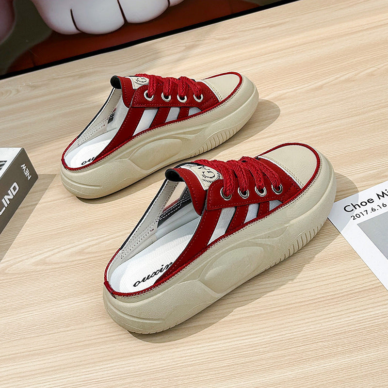 SnugFeet™ - Damen-Halbschlappen mit geschlossenem Zehenbereich - Rot / 35