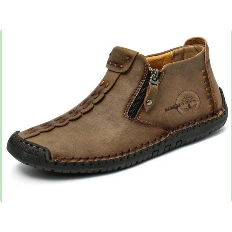Ruflo | Herrenschuhe aus Leder mit Reißverschluss und Nähten