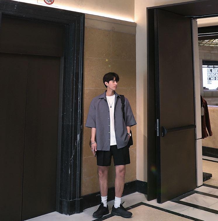 Hadrien | Halbarm-Hemd im Minimalistischen Stil