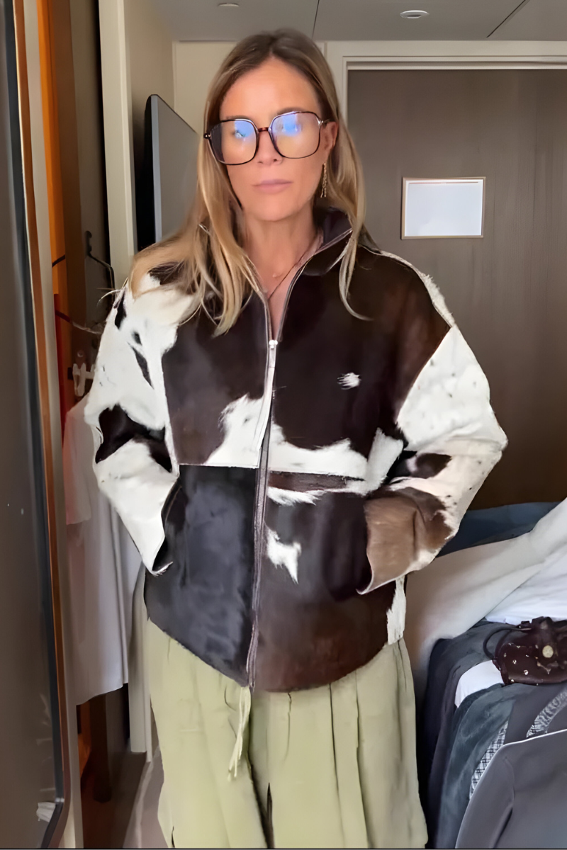 Mylia | Stilvolle Jacke mit Muster und Reißverschluss