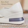 Geshia | Modernistische Plateausandalen aus Leder mit breiten Riemen