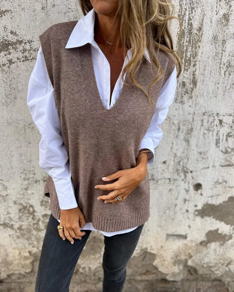 Anissa | Kuschelige Strickweste für Damen
