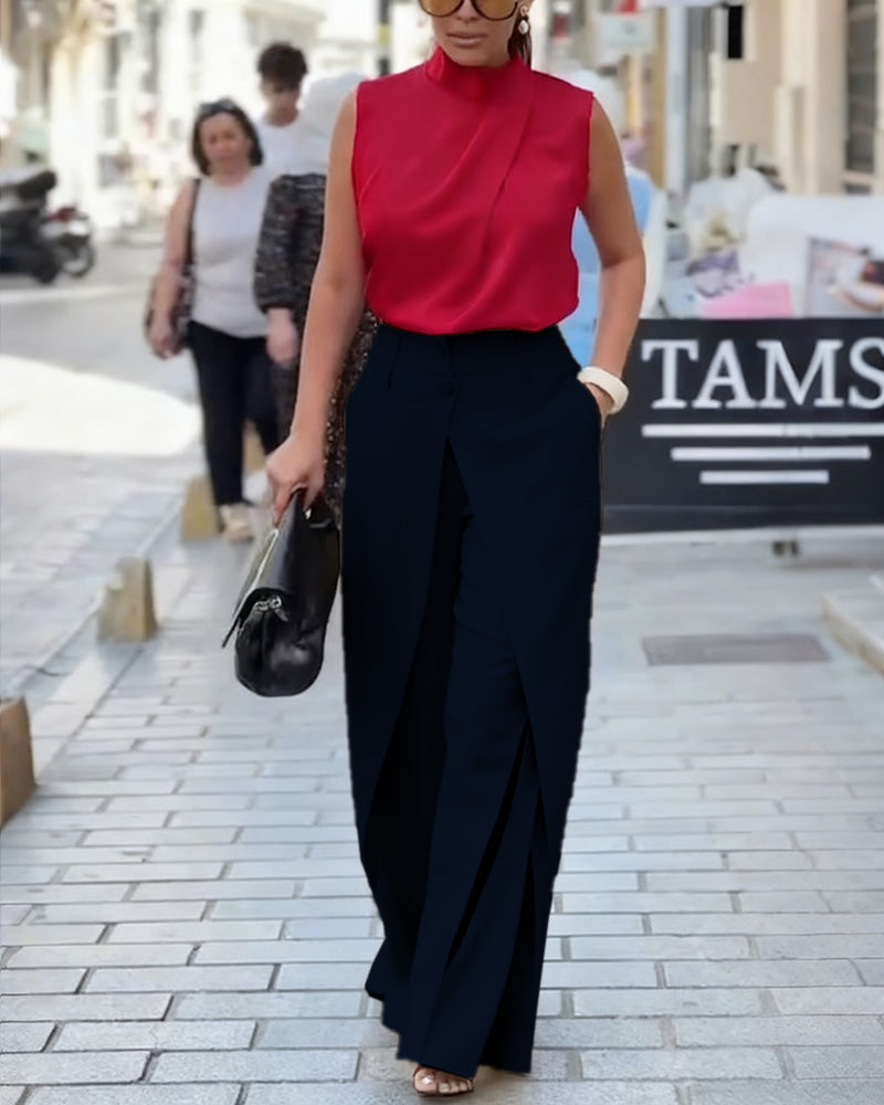 Rita | Asymmetrische Hose mit weitem Bein