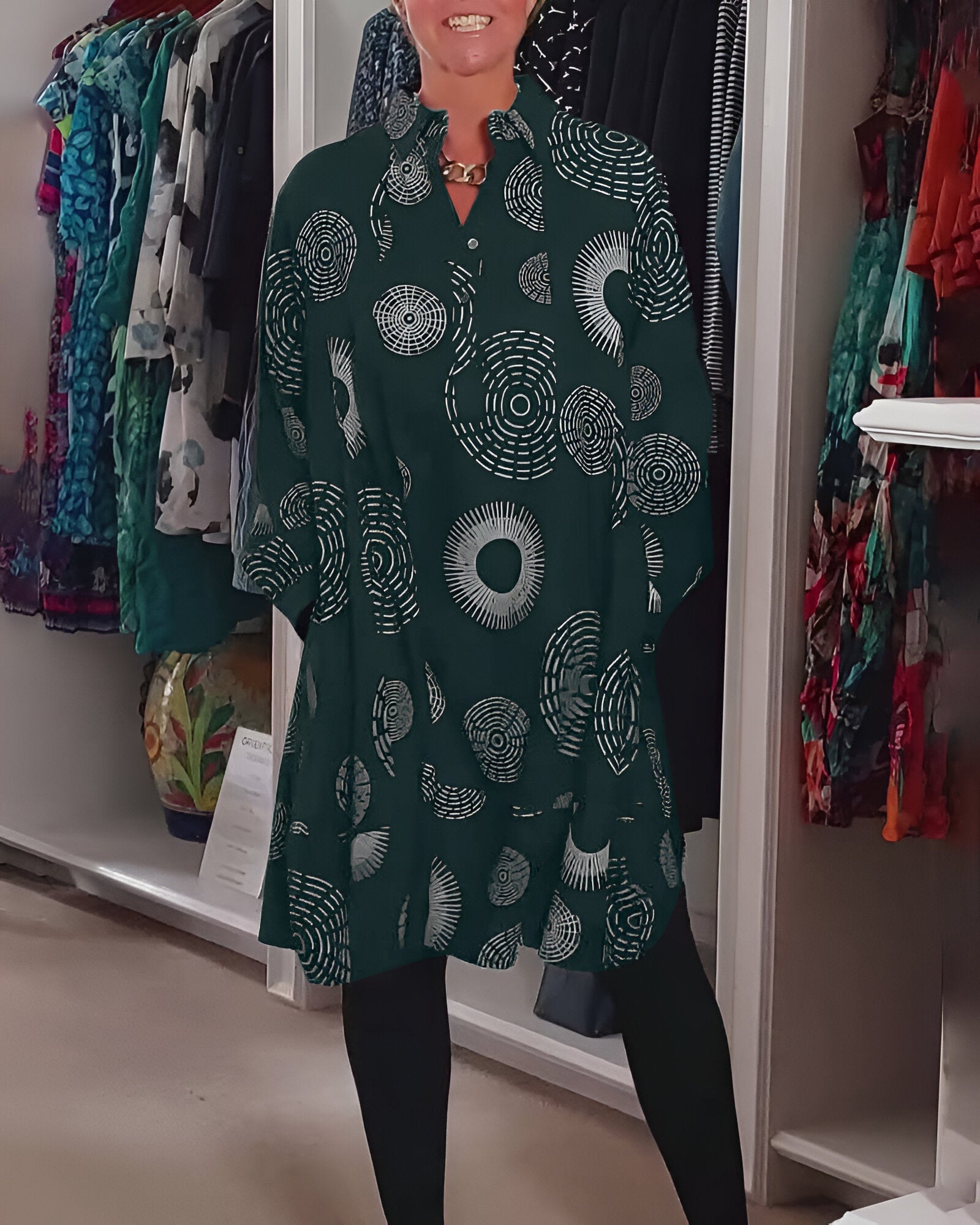 Rosie | Kleid für Damen mit geometrischen Formen, trendy & edel