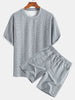Rudy | Lässiges Relax Fit T-Shirt mit Twist-Jacquard-Shorts