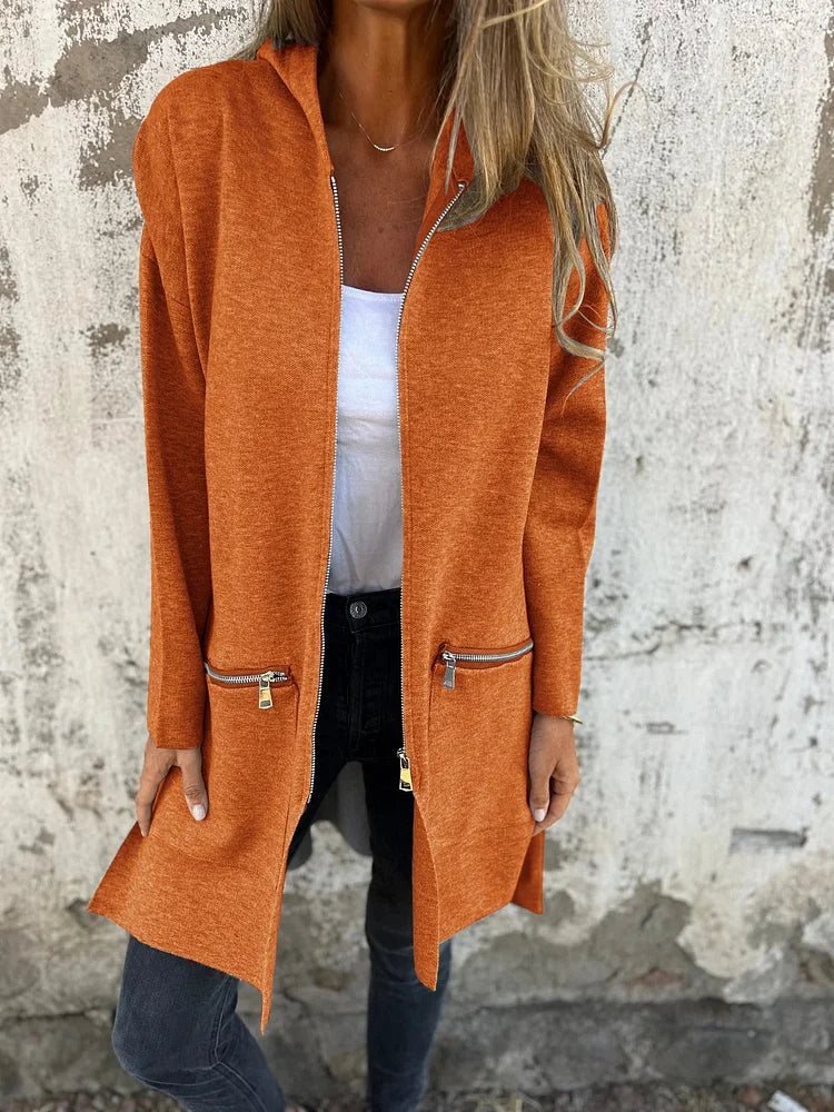 Ida | Rundhals-Reißverschluss Langarm Freizeitjacke