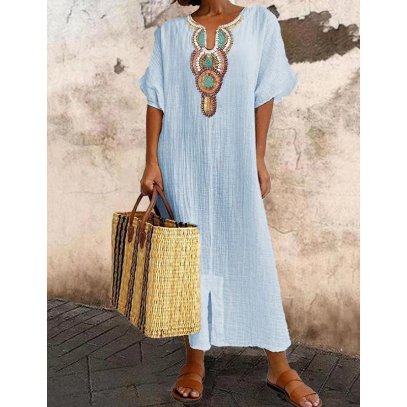 Nell | Tunika-Kleid mit Ethno-Print
