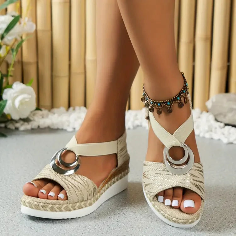 Xeiva | Glitzernde Slingback-Sandalen