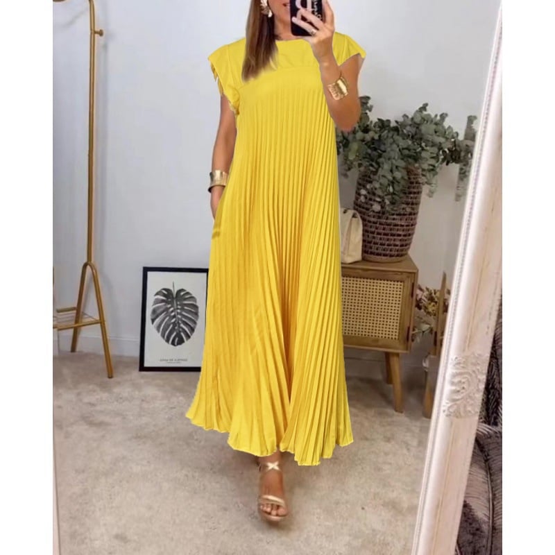 Moira | Ärmelloses Elegantes Plissee-Kleid