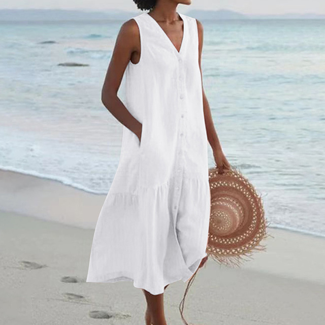 Amaya | Lässiges V-Neck-Kleid für den Sommer