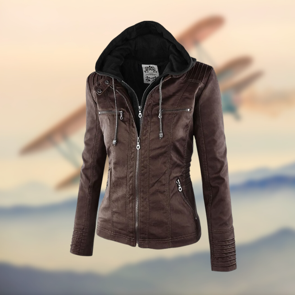 Mira™ | Elegante Modejacke - JACKET (F) - Braun / S