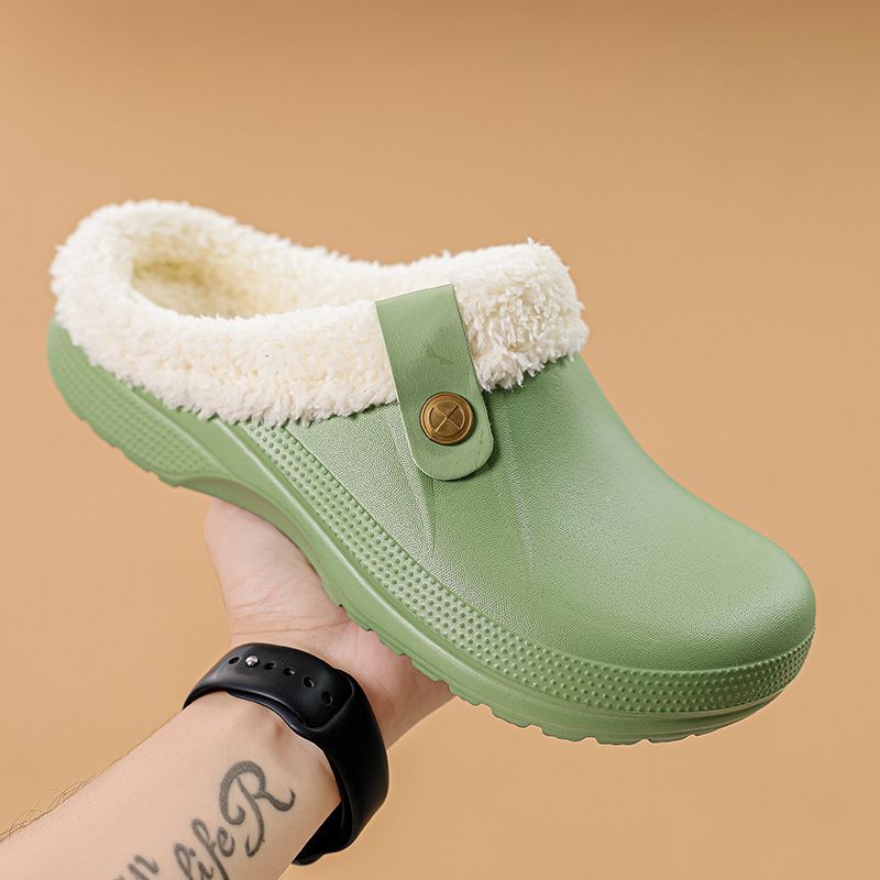 Noa™ | Gemütliche Winterpantoffeln - grün / 35-36