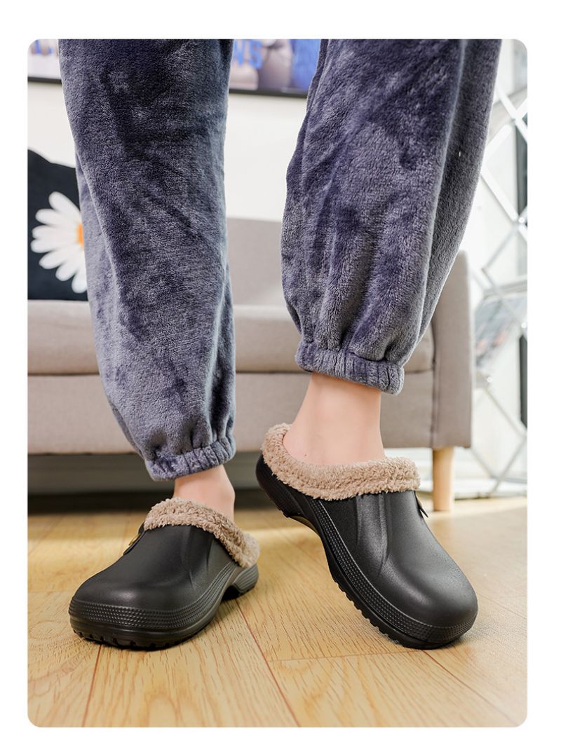 Noa™ | Gemütliche Winterpantoffeln - schwarz grau / 35-36