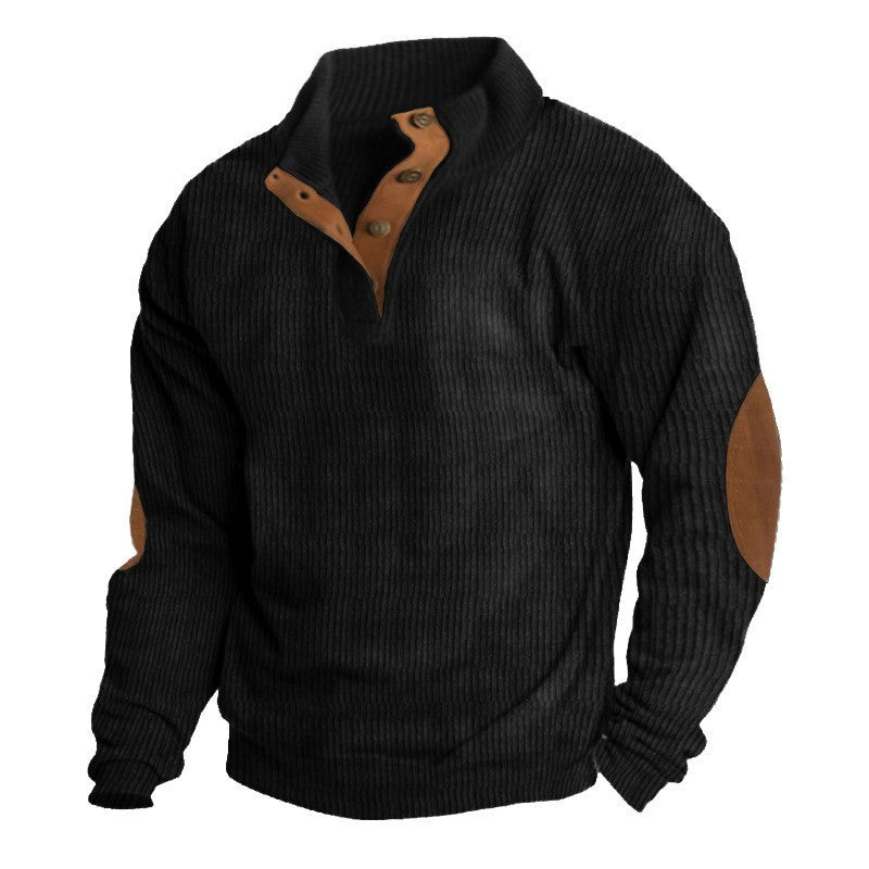 Oliver™ | Strukturierter Ripp-Herrenpullover - Men T-Shirt - Black / S