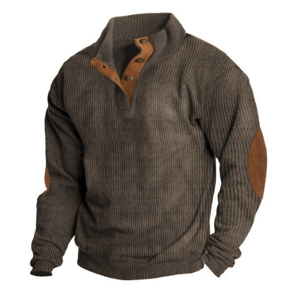 Oliver™ | Strukturierter Ripp-Herrenpullover - Men T-Shirt - Brown / S