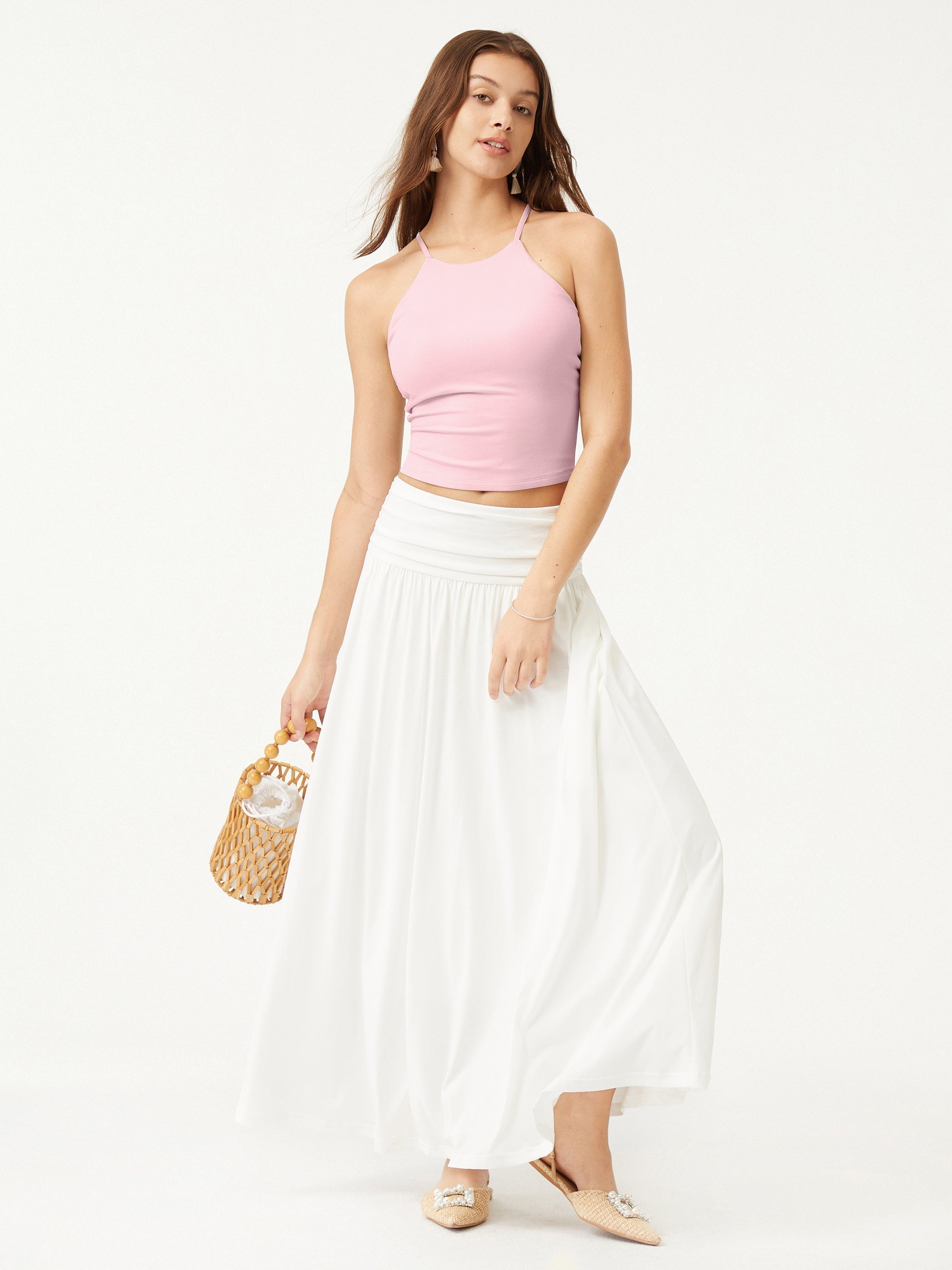Etta | modisches Crop Top ohne Träger mit Bindebändern