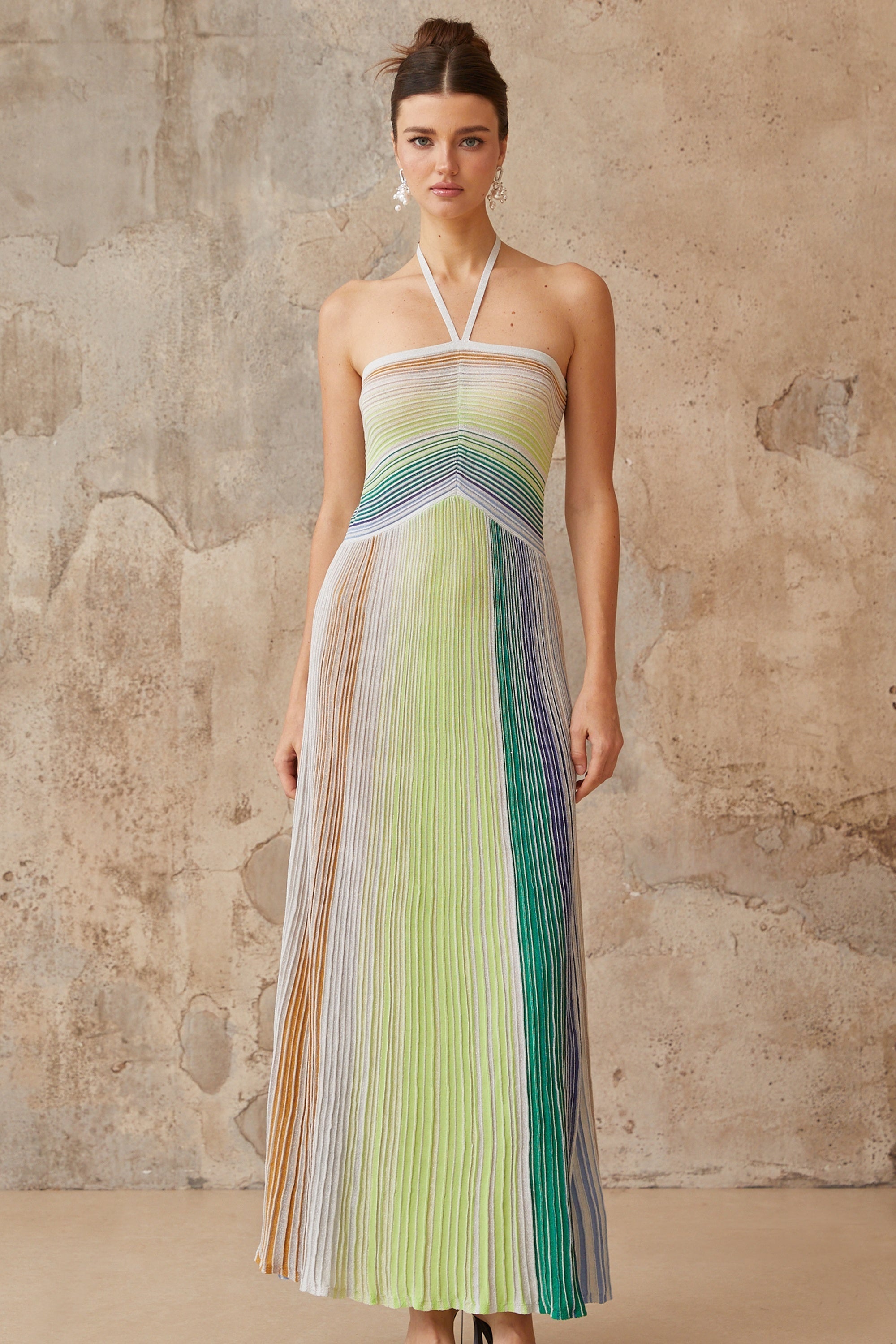 Selin | Ombre Strickträgerkleid