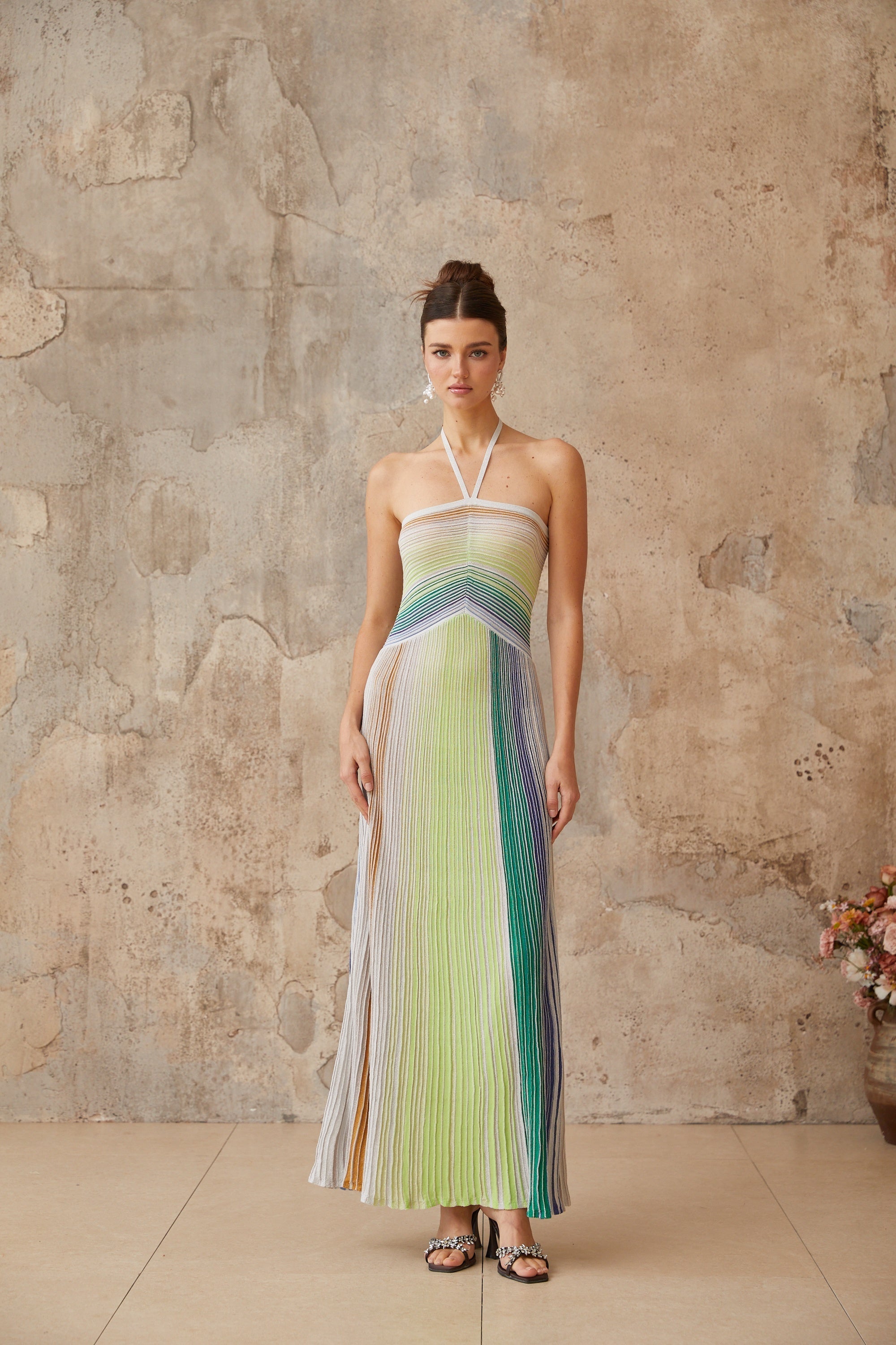Selin | Ombre Strickträgerkleid
