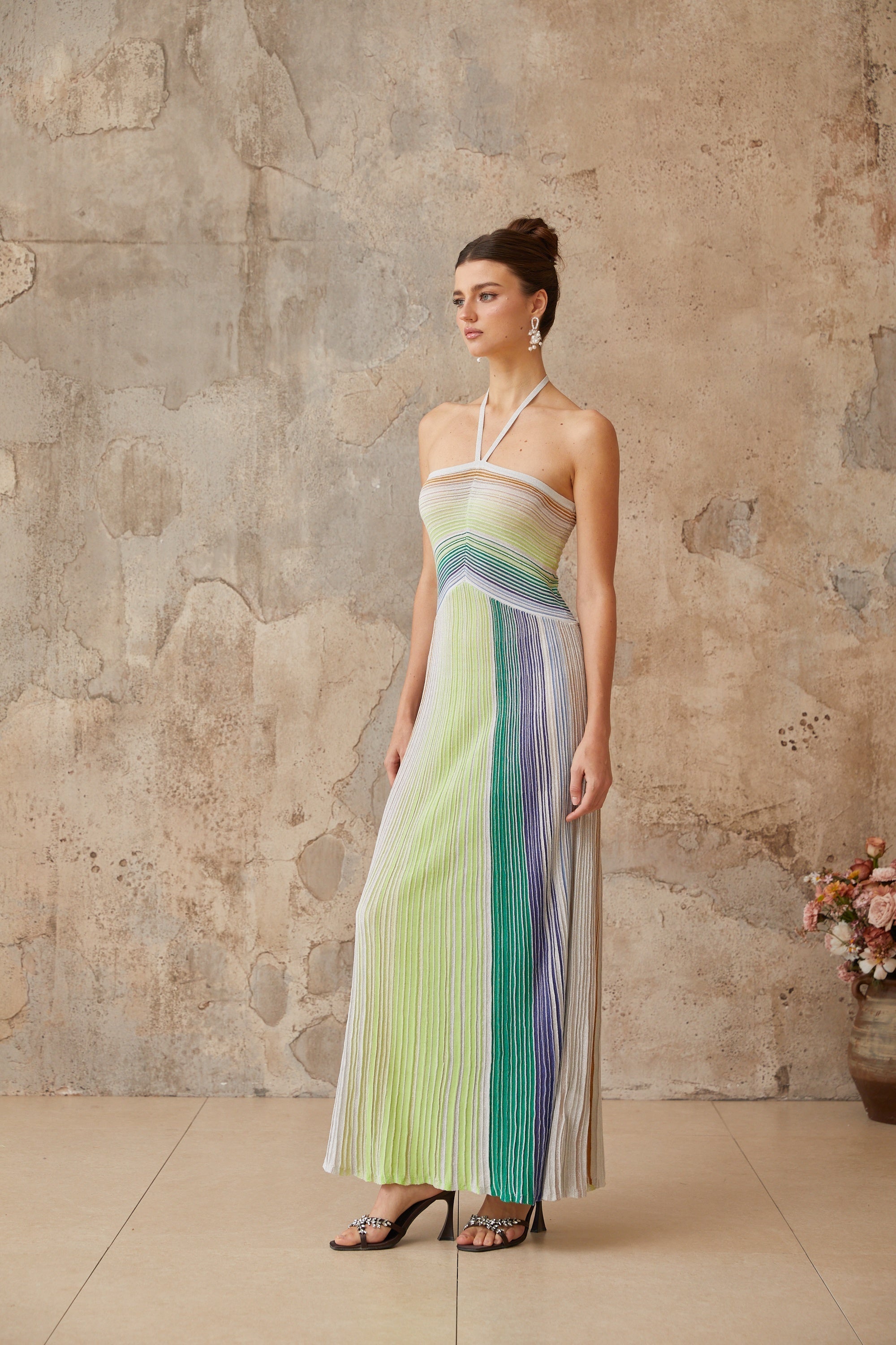 Selin | Ombre Strickträgerkleid