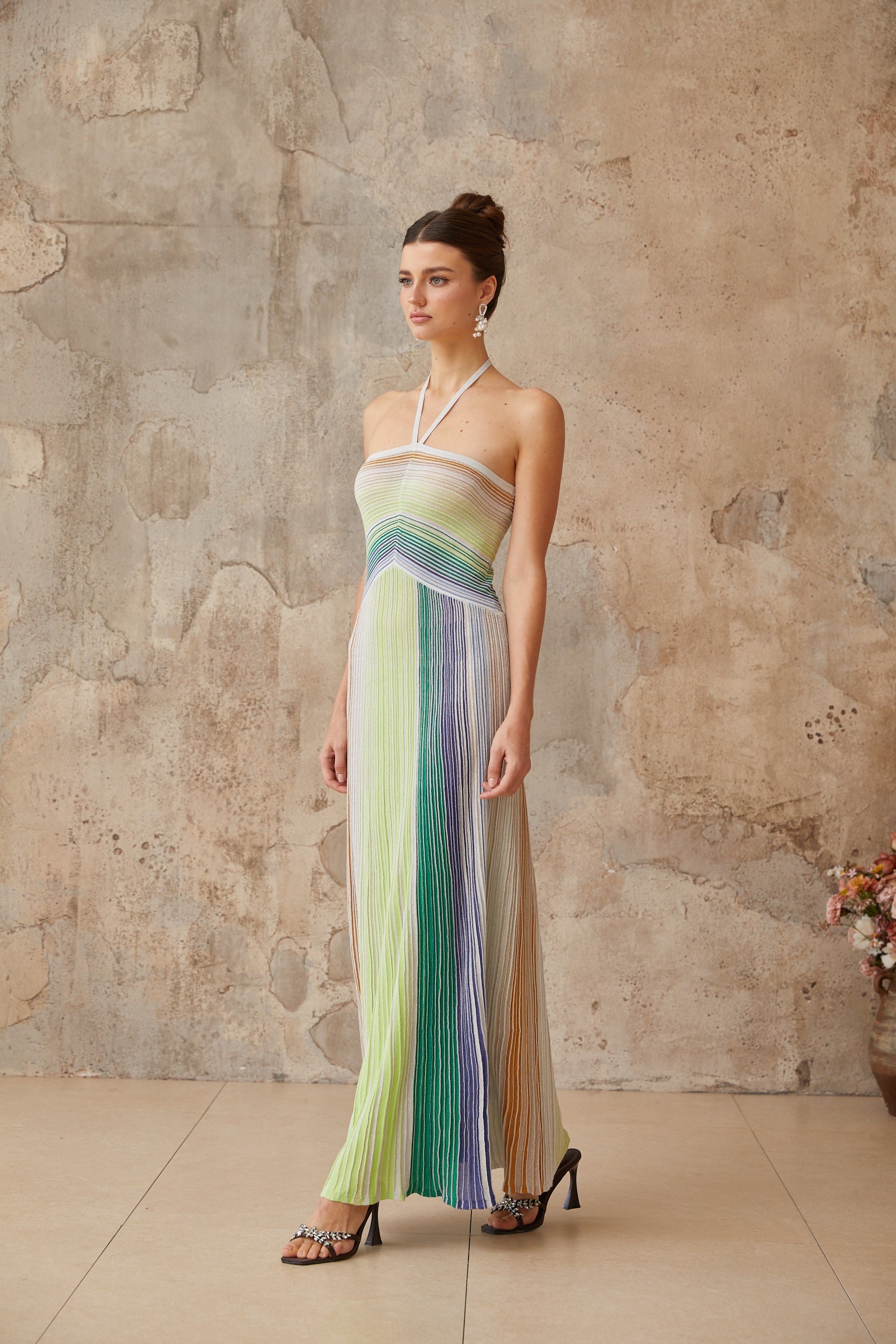 Selin | Ombre Strickträgerkleid